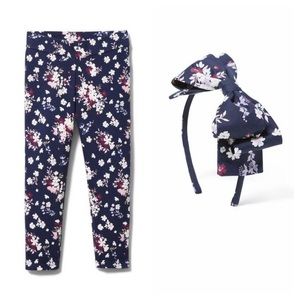 NEW WOT Janie & Jack Ponte Pants & headband bundle